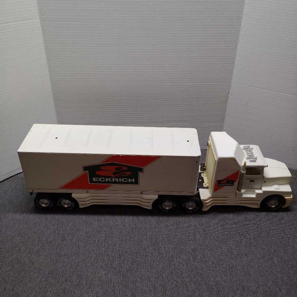 Vintage Nylint Eckrich Semi Truck Trailer Toy With Box Missing Stack